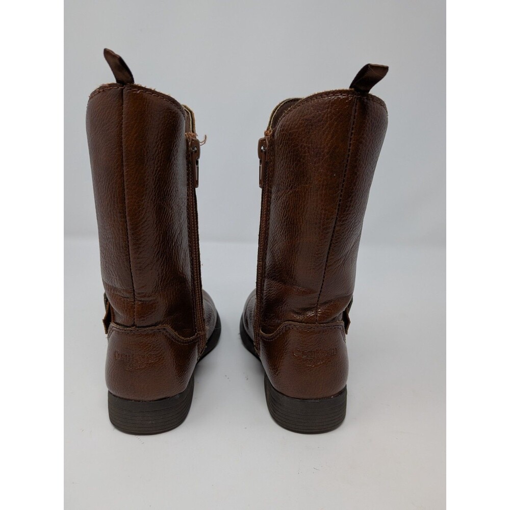 OshKosh B'gosh Lumi Toddler Girls Sz 6 Brown Riding Boots Cottagecore Preppy - Picture 4 of 7